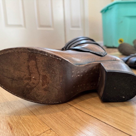 Freebird Brown Leather Buckle Boots 9 - Picture 7 of 8